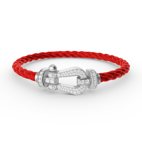 [Elowen jewelsry ]FORCE LARGE HORSESHOE FULL DIAMOND BRACELET SILVER