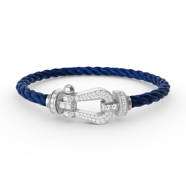 [Elowen jewelsry ]FORCE LARGE HORSESHOE FULL DIAMOND BRACELET SILVER