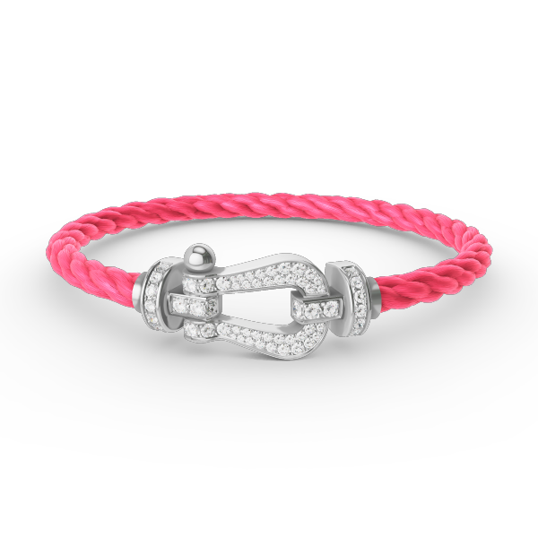 [Elowen jewelsry ]FORCE LARGE HORSESHOE FULL DIAMOND BRACELET SILVER
