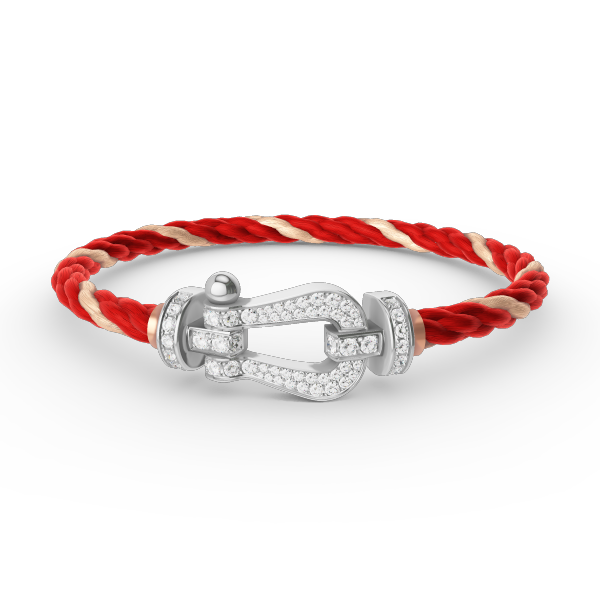 [Elowen jewelsry ]FORCE LARGE HORSESHOE FULL DIAMOND BRACELET SILVER