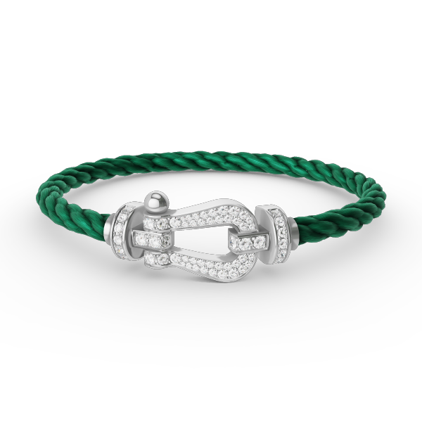 [Elowen jewelsry ]FORCE LARGE HORSESHOE FULL DIAMOND BRACELET SILVER