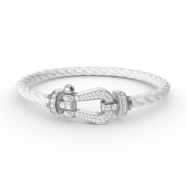 [Elowen jewelsry ]FORCE LARGE HORSESHOE FULL DIAMOND BRACELET SILVER