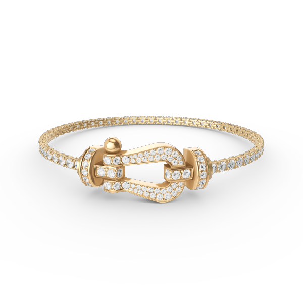 [Elowen jewelsry ]FORCE  LARGE HORSESHOE FULL DIAMOND TENNIS BRACELET